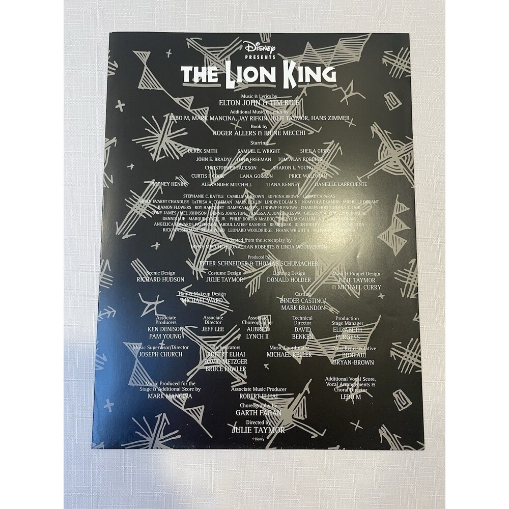 Disney THE LION KING Broadway Musical Souvenir Program Book & Casting Guide 1997 - Picture 8 of 16
